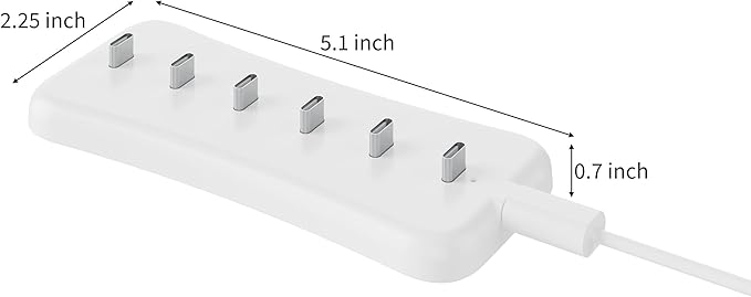 USB Under Cabinet Lighting Charging Station with 6 Type-c Charging Ports, Portable Motion Sensor Light Indoor Multi-Light Storage & Charging Base, Reduction in Recharge Duration