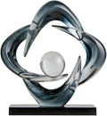 Abstract Art Sculpture, Resin Gold Decorative Statue, Modern White Ornaments for Living Room, Decorativas Modernas for Coffee Table/Entryway/Office Collectibles (Grey)