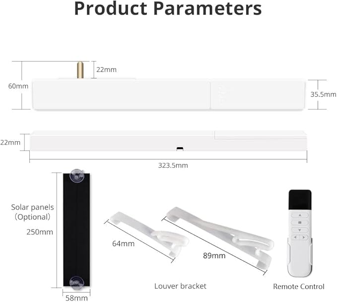 Blindsmart Plantation Shutter Smart Electric Motor - Automatic Opener for Interior Windows (Bluetooth Version, Only Motor)