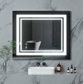 36" x 30" LED Bathroom Mirror Wall Mounted Anti-Fog Front Lighted Vanity Mirror Lighted Dimmable Led Makeup Mirror with Lights