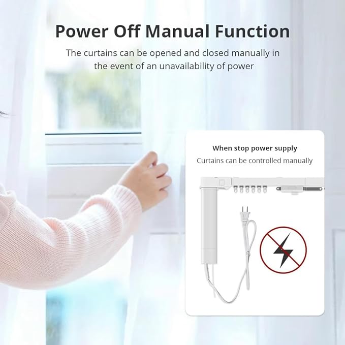 RS485 Motorized Curtain Track for Ripple Fold Curtains, 1.8N Automatic Curtain Opener System, Heavy Duty Electric Curtains with Remote for Smart Home (7.0 meters (275.6 inches))
