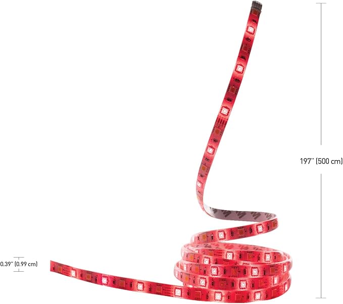 GLOBE Electric 50053 Collection Smart Strip Light, 16.4 ft, Multi-Color, 300 Lumens
