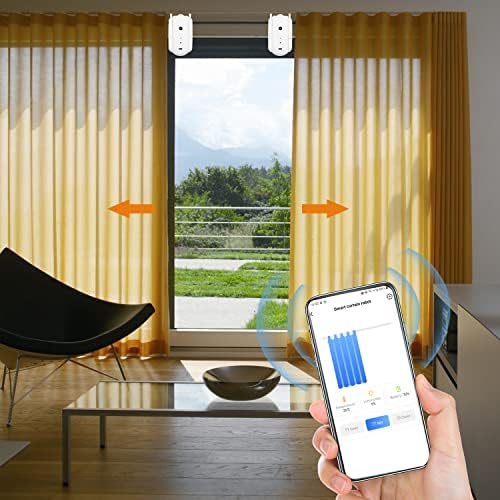 Automatic Curtain Rod Opener, Smart Home Curtain Robot with Remote Voice Control, Easy to Install, Sensor Enabled for Temperature and Light (U-rail Type Pack of 1)