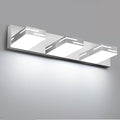 LED Modern Bathroom Vanity Light Fixtures, 3-Light 22-inch Dimmable Chrome Vanity Lights for Bathroom Lighting Fixtures Over Mirror, with 350° Rotatable Heads (Cool White 6000K)