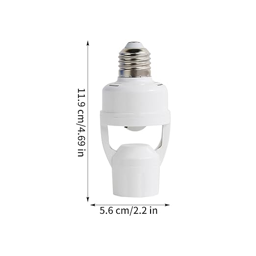 Automatic Light Socket - Infrared Radar Motion Sensor, Screw Bulb Holder Adapter, Hands Free Lighting Control Design, Smart Home Feature, Designed for Garage Basement Front Door Exit