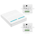 RGBZONE Wireless Remote Light Switch and Receiver Kit, No Wiring, 100ft RF Range, Pre-Programmed, Expandable Wireless On/Off Switches for Ceiling Lights, Lamps (White)