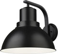 zeyu 16 Inch Black Interior Wall Sconce, Farmhouse Barn Wall Light for Porch Entryway, Metal Dome Shade in Black Finish, ZY24-1W-L BK