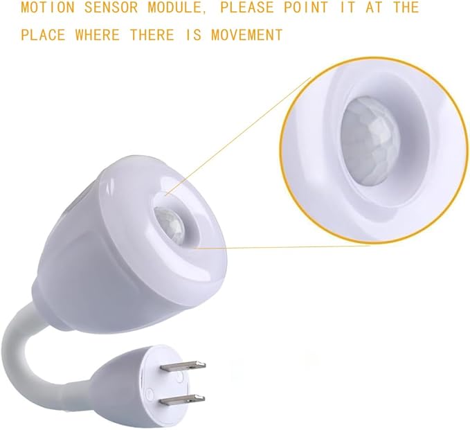 Plug in Motion Sensor Light, Dusk to Dawn Night Light AC Outlet Plug-in Wall Stair Lamp Indoor Smart Motion Activated LED Sensor Light (5, Watts)