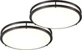 DLLT Flush Mount LED Ceiling Light: 16 Inch 5CCT (3000K-6000K) & Dimmable Ceiling Light Fixtures for Bedroom Hallway - 36W Modern Black Super Bright Kitchen Lighting Fixtures Ceiling
