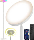 Keepsmile Double Side Lighting White Led Floor Lamp with Remote Smart App 36W 2600LM Bright Tall Standing RGB Angle Multicolor Dimmable Modern Lamps, (KS.FF.A.024W.FC.001)