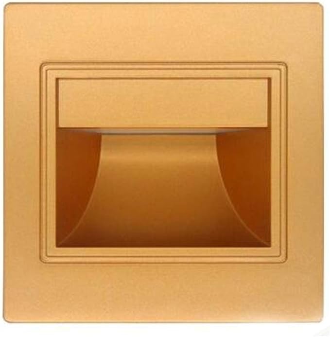 3W LED COB Wall Light Modern LED Footlight Stair Lights Led Step Light Night Lamp Recessed with 86 Box Silver White Gold (Warm Gold+Box)