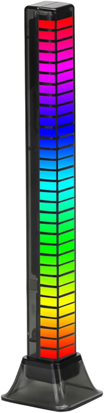 LED Light Bar, RGB Sound Control Atmosphere Light, Rechargeable Battery USB Powered Rhythm Light Pickup, Dimmable RGB Flow Light Bars, for Car, Gaming, TV, Party(Size:Plug in,Color:B)