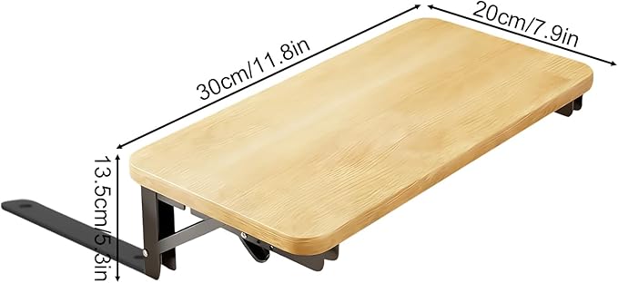 Floating Bedside Shelf - Foldable Nightstand Organizer Desk, Non Slip Bedside Storage Tray, Minimal Room Decor Platforms| Practical Sleep Area Solution for Bedroom Hotel Apartment Rental College