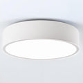 Modern White Flush Mount Ceiling Light, 2-Lights Round Ceiling Light, Minimalistic Ceiling Lamp Acrylic Shade Lighting Fixture for Bedroom Laundry Room Bathroom Hallway(11.8 Inch)
