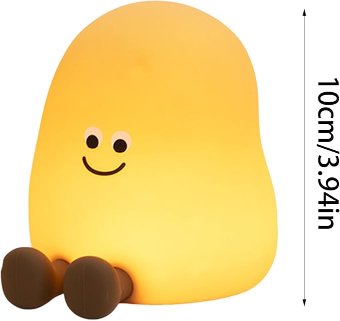 Potato Night Light for Kids, 7 Color Changing Soft Silicone Night Light, Touch Dimmable Lamp with 3 Brightness, Rechargeable Bedside Lamp with Timer, Cute Desk Decor Gift for Toddler Boy Girl
