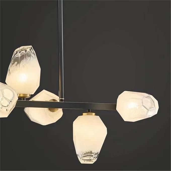 Pendant Lights Nordic Smart Home Decoration Pendant Light, Living Room Dining LED Indoor Lighting(Cold White,Blacks 7 Heads)