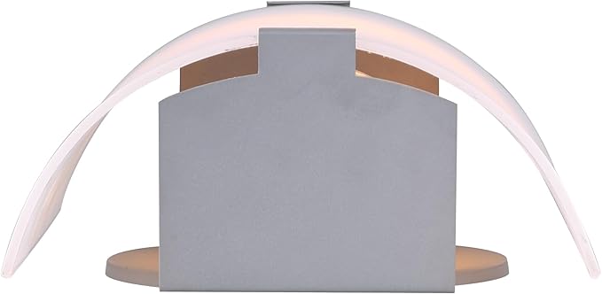 Canarm 1-Light Wall Sconce, Frosted Glass Shade with Gray Accents, Low-Profile Transitional Wall Lighting for Bedroom, Hallway or Living Room