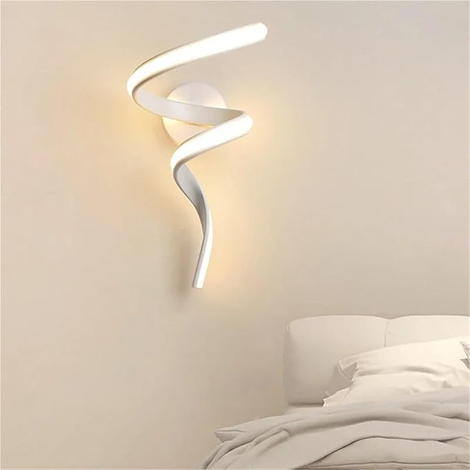 Modern Minimalist LED Wall Lamp Home Indoor Decor Wall Sconce for Living Room Bedroom Bedside Lustres Backgroud Light Decoration(Cool White,A-White)