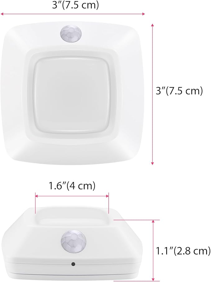 BIGMONAT Motion Sensor Tap Light,Battery Operated Push Lighting, Wireless Puck Lights, Stick-Anywhere Under Cabinet Counter Lights,Easy to Install for Stair/Kitchen/Hallway（White, 6Pack