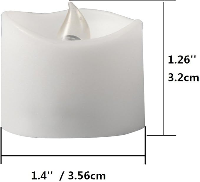 eLander LED Tea Lights Flameless Candle with Timer, 6 Hours on and 18 Hours Off, 1.4 x 1.3 Inch, Warm White, [12 Pack]