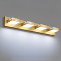 LED Modern Bathroom Vanity Light Fixtures, 4-Light 28-inch Dimmable Gold Vanity Lights for Bathroom Lighting Fixtures Over Mirror, with 350° Rotatable Heads (Cool White 6000K)