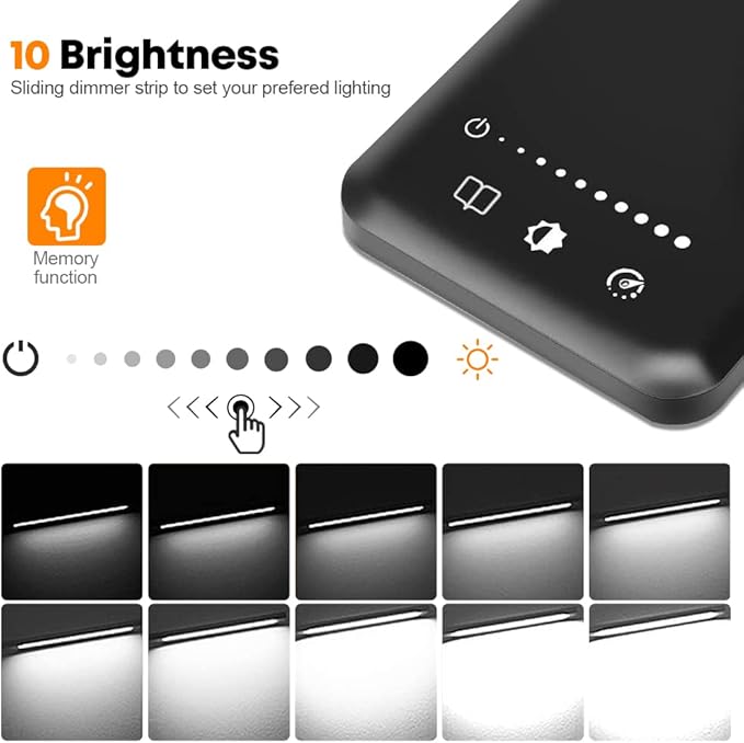 Desk Lamp Eye-Caring LED Table Lamp Dimmable Bedside Lamp with 2 USB Charging Ports and 10 Brightness Levels x 5 Colour Modes Touch Control Daylight Lamp for Office, Bedside, Reading- Auto Timer