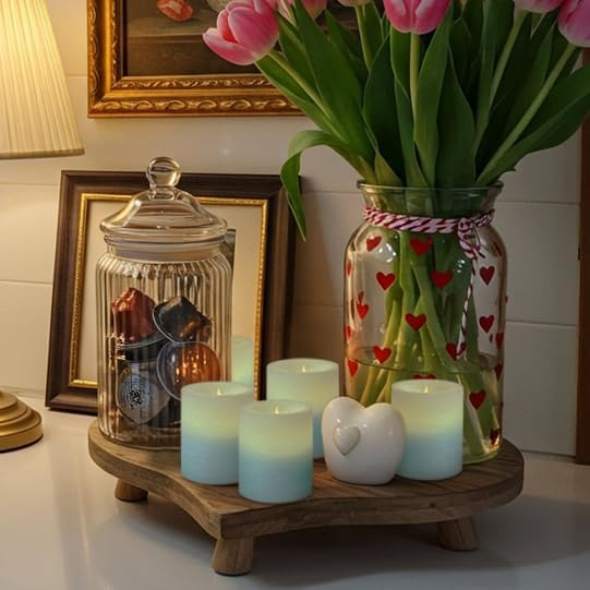 FURORA LIGHTING Blue Real Wax LED Votive Tealight Candles Pack of 6, Flameless Flickering Candles for Delicate Home Décor, 1.95’’(W) x 2.17’’(H), Batteries Included