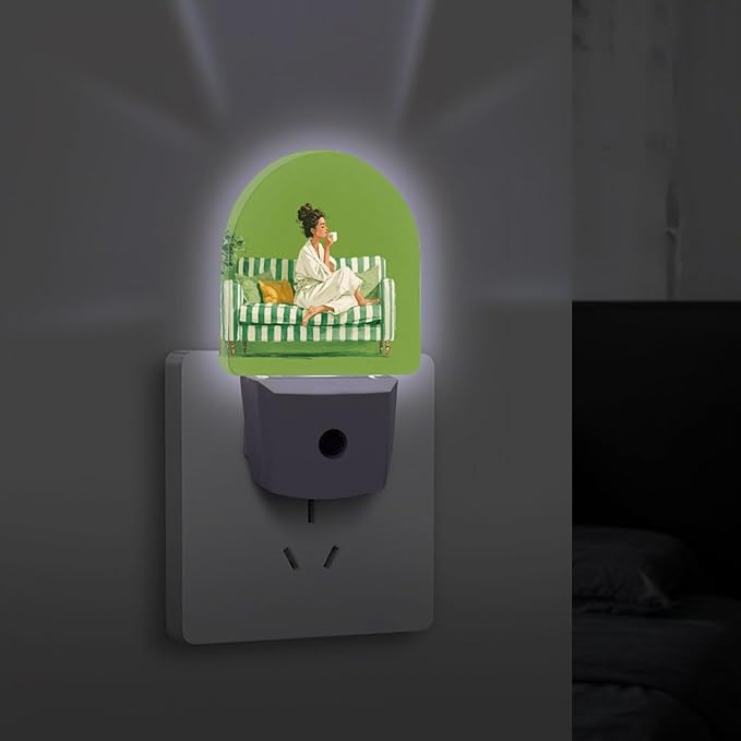 Night Lights Plug Into Wall, Elegant Interior LED Smart Light Sensor Night Light Auto Dusk to Dawn for Hallway, Bedroom, Bathroom, Stairway