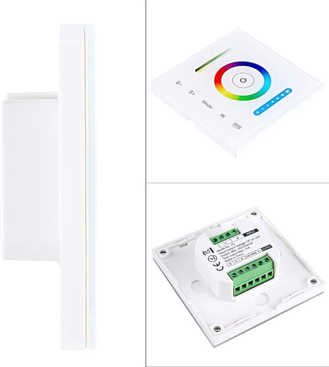 Fdit Wall-Mounted Led Panel Controller Capacitive Touch Panel Smart Dimmable Light for RGB Rgbw and RGB+CCT Led Strips