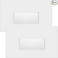 Maxxima 2 Pack Horizontal LED Step Light - Modern Indoor/Outdoor Stair Light, 3 CCT Color Selectable 3000K, 4000K, 5000K, 75 Lumens, IP65 Rated for Outdoor and Damp Locations - White