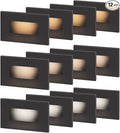 kadision 3 Color Low Voltage 12V-24V LED Step Lights Indoor and Outdoor, 3.5W 175lm Stair Light, Aluminum Oil Rubbed Bronze, 12 Pack