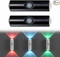 Rechargeable Smart LED Motion Sensor Ambient Light, 2026 New Magnetic Smart Sensor Night Light, Cordless LED Wall Sconce Lamp for Steps, Bedroom, Hallway, Courtyard (Black, 2 Pack)