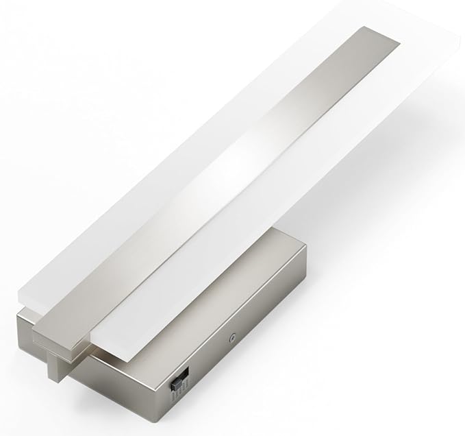 Tipace Hardwired Brushed Nickel Dimmable Modern LED Wall Sconce 2 Packs 3000K 3500K 4000K 5000K 6000K Indoor Wall Lights Up and Down Wall Mount Light for Living Room Bedroom Hallway Corridor(5CCT)