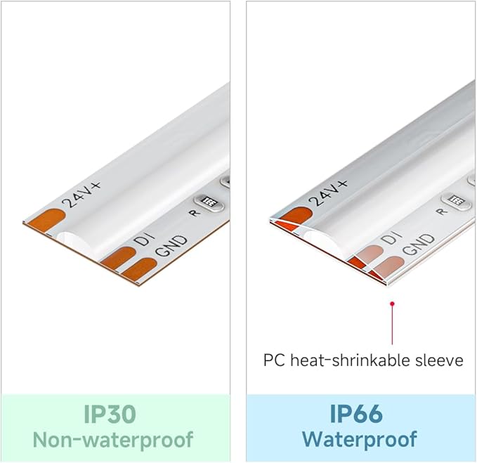BTF-LIGHTING WS2811 Dual IC RGBCCT FCOB COB LED Strip,UL Listed High Density Chasing IC RGB Light+Tunable White 3000K-6000K,16.4FT 840LEDs/m,10mm Width IP66 DC24V 3M Tape(No Adapter or Controller)