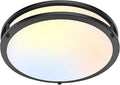 LED Ceiling Light Fixture Black, 36W 4400Lm Flush Mount Ceiling Lamps, Dimmable 5CCT 2700K/3000K/4000K/5000K/6500K, 13 Inch Super Bright Modern Bedroom Ceiling Lights for Kitchen Hallway, 1 Pack