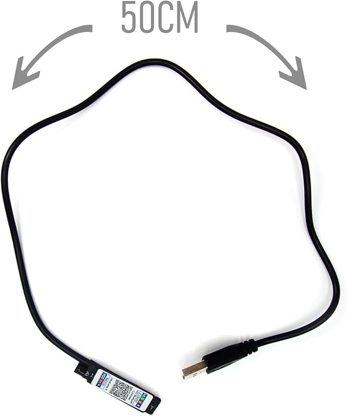 USB LED Strip 60 Lights Per Meter RGB Color with APP and IR Remote 5050 SMD LED for Bedroom,Home,TV Backlight, Multicolor with Remote Control (Black, 5 Meter 300 Lights)