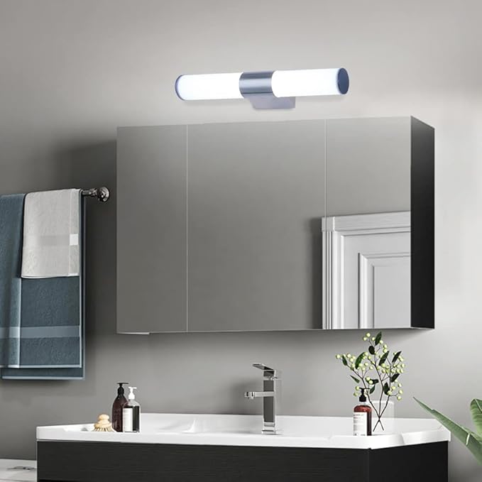 Bathroom Vanity Light Fixture,LED Mirror Lights,Cupboard,Make Up Illumination,Wall Sconces Bar Lighting,IP65 Waterproof Stainless Steel Wall Lighting Over Mirror Decoration,Cool White,6000K