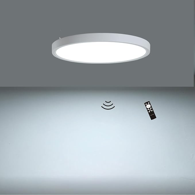 7 INCH Motion Activated Closet Light, Flush Mount Light Fixture, Motion Sensor Ceiling Lights for Closet Hallway Porch Laundry Garage Basement, Motion Light 3000k/4000k/6000k White