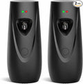 Automatic Air Freshener Spray Dispenser (2-Pack) Wall Mounted or Free Standing, Commercial and Home Use, Multiple Time Scent/Mist Release Settings for Room/Restroom Sprayer (Black1103)