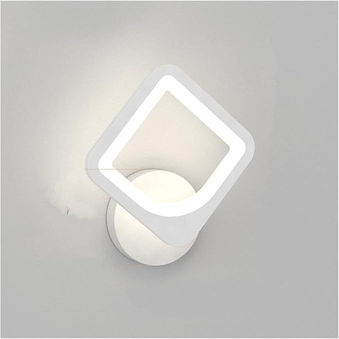 2021 Modern Minimalist Wall Lamps Living Room Bedroom Bedside Luster LED Indoor Black White Lamp Aisle Lighting Decoration,Light fixtures Oldsix-66(20cm Cool Light)