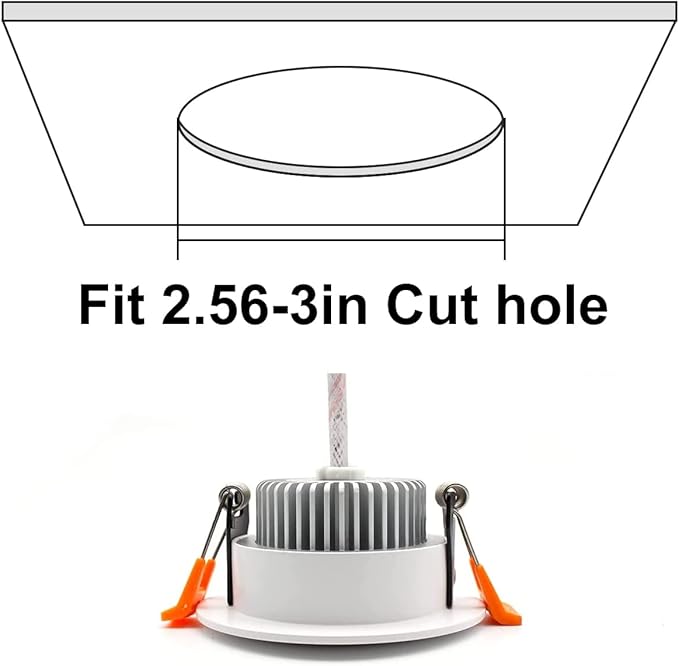 YGS-Tech 3 Inch LED Recessed Lighting, Dimmable Downlight 5W(40W Halogen Equivalent), CRI80, 2700K Ultra Warm White, Ceiling Light with LED Driver(4 Pack)
