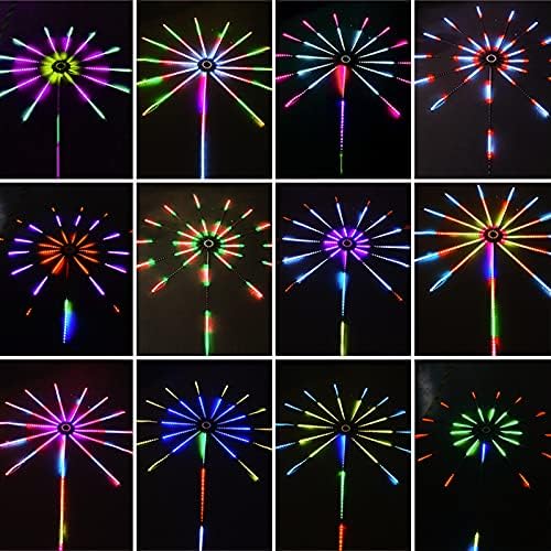 Firework LED Strip Lights Dream Color RGB Changing Music Sound Sync Bluetooth Firework Lights with Remote Control DC 5V USB LED Strip Lights for Home,Party,Storefront,Window,Holiday Decoration