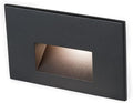 WAC Landscape Lighting, LED 12V Horizontal Indoor or Outdoor Step and Wall Light 2700K Warm Built-in LED in Black