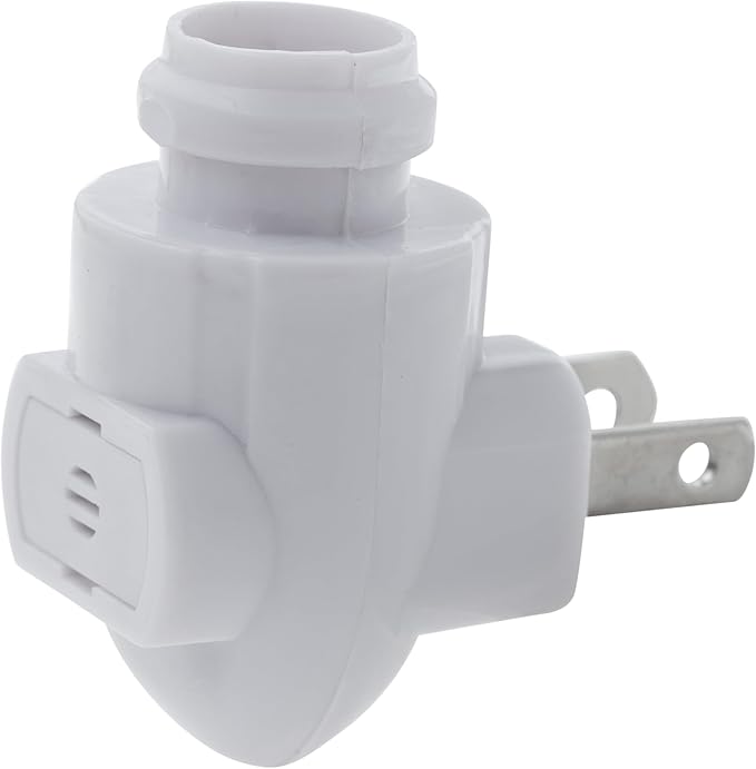 Creative Hobbies Auto On Sensor Plug in Night Light Module Includes 4 Bulbs and 4 Metal Clips, Great for Making Your Own Decorative Night Lights, Pack of 4 (White Sensor)