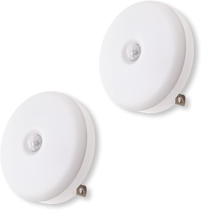 myCozyLite Red Motion Sensor Night Light, Red Light for Sleep, Night Lights Plug into Wall, Automatic ON Off, 2 Pack Motion Night Light for Bedroom, Bathroom, Kitchen, Hallways