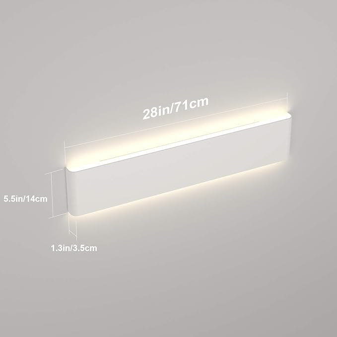 Ralbay LED Bathroom Lighting Fixtures - 28in Up and Down Indoor Vanity Wall Light Over Mirror - Modern Bathroom Vanity Light - Natural White 4000K