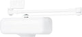 BRINKS Commercial - Light Duty Residential Door Closer, White Finish - Size 1 with a 180-Degree Opening Range and Adjustable Closing Speed