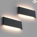 11"Modern LED vanity light,15W Dimmable 5 CCT (3000K-6500K) Adjustable Wall Lamp,Up and Down Wall Lighting,Indoor Wall Sconce for Bedroom,Staircase,Hallway,Dressing Table, 2 Pack（Black）