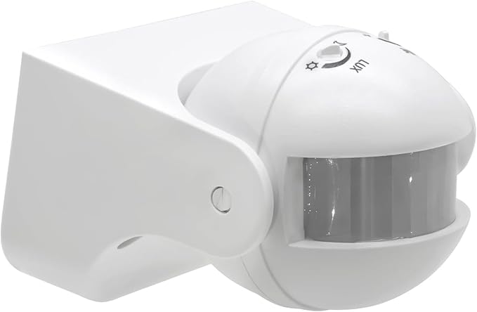 PIR Motion Sensor Light Switch-360° Detection Range, White, 220-240V IP54 Infrared Occupancy Sensor Switch,Djustable Delay Indoor/Outdoor Wall Switch