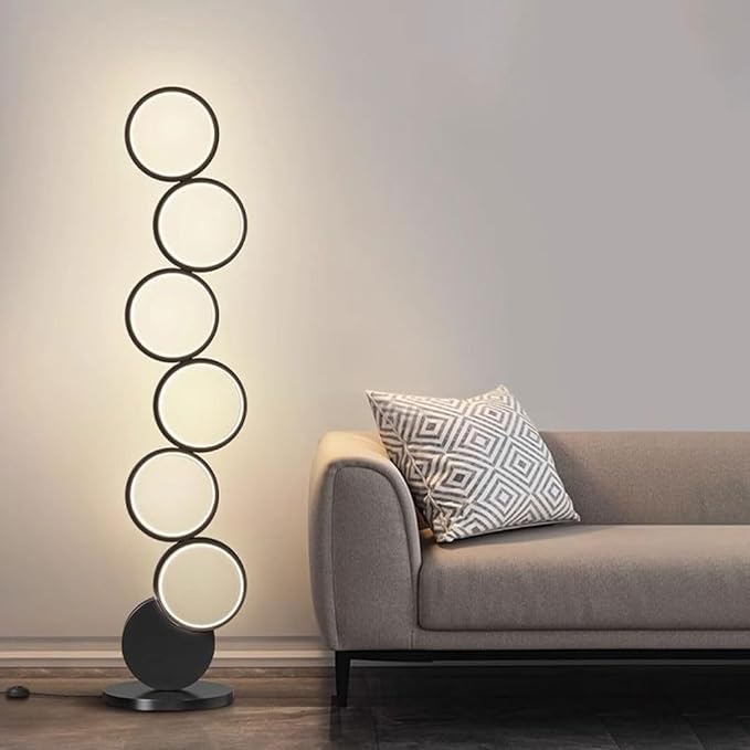 Corner Floor Lamp Modern Minimalist New Full Spectrum Room Study Desk Lamp Floor Creative Hollow Ring Atmosphere